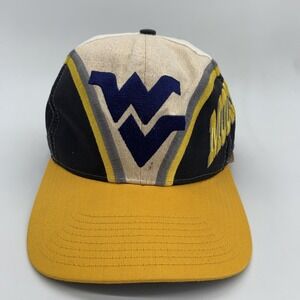 Vintage West Virginia Mountaineers Hat Cap Snap Back One Size Blue NCAA Football